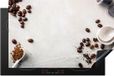 Merkloos KitchenYeah® Inductie beschermer 81.2x52 cm - Koffie - Koffiebonen - Wit - Inductiebeschermer