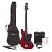 Gear4music Seattle Basgitaar + 15 W Versterkerpakket, Red Wine