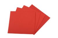 Quicky Airlaid servetten, 1 laag, rood, 40 x 40 cm 1/4 gevouwen, 4-pack (4 x 50 stuks)