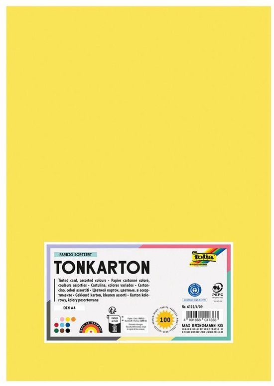Merkloos Karton A4 dun engels karton 220gr multicolor knutselpapier