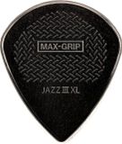 Jim Dunlop 581PXLS Jazz III XL Max Grip Black Stiffo Plectrum 1.38 mm 6-pack