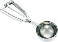 Merkloos IJsschep RVS - Koekjeslepel Deegschep - Portioneren Ingrediënten - Ergonomische Trekker - 6 cm Diameter - Zilverkleurig