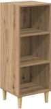 vidaXL Dressoir Artisan Eikenhout 34,5 x 32,5 x 90 cm Bewerkt Hout