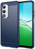 Selected by GSMpunt.nl Geborsteld TPU Hoesje Geschikt voor Oppo A5 (2025) | Beschermhoes | Back Cover | Flexibel TPU | Stijlvol Carbon | Dun | Blauw