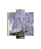 Homemania Wandafbeelding, boom 3-delig, kunst en graffiti, voor woonkamer, slaapkamer, meerkleurig, 57 x 0,3 x 60 cm, -HM203MDF47, MDF