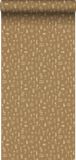 ESTAHome Behang Bloemmotief Okergeel en Wit - 53 cm x 10.05 m