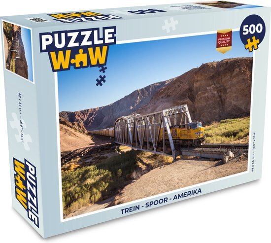 MuchoWow Puzzel Trein - Spoor - Amerika - Legpuzzel - Puzzel 500 stukjes