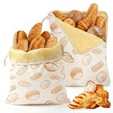 Cire d'abeille Sacs à pain Lot de 2 Réutilisable 43x33 cm