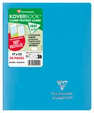 Clairefontaine 951412C Pak met 10 Geniete Schriften Koverbook Blauw Turkoois - 17x22 cm - 96 Pagina's Grote Ruitjes - Wit Papier 90 g - Omslag Gerecyclede Polypro Opaak