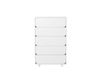 Icecat 1898 Commode haute Vidja laqué blanc, 5 tiroirs