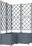 vidaXL Plantenbak Lichtgrijs 80 x 80 x 143 cm