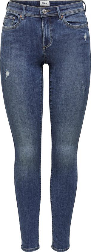 ONLY ONLWAUW MID SKINNY BJ114-3 NOOS Women's Jeans - Size L/30 - Medium Blue Denim