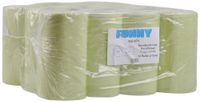 Funny Handdoekrol met speciale kern, 2-laags groen, 23 cm, circa 57 m, 1-pack (1 x 12 stuks)