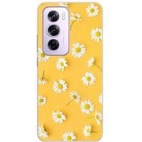 Oppo Siliconen hoesje - Compatibel met Oppo Reno 12 Pro - ontwerp marguerittes