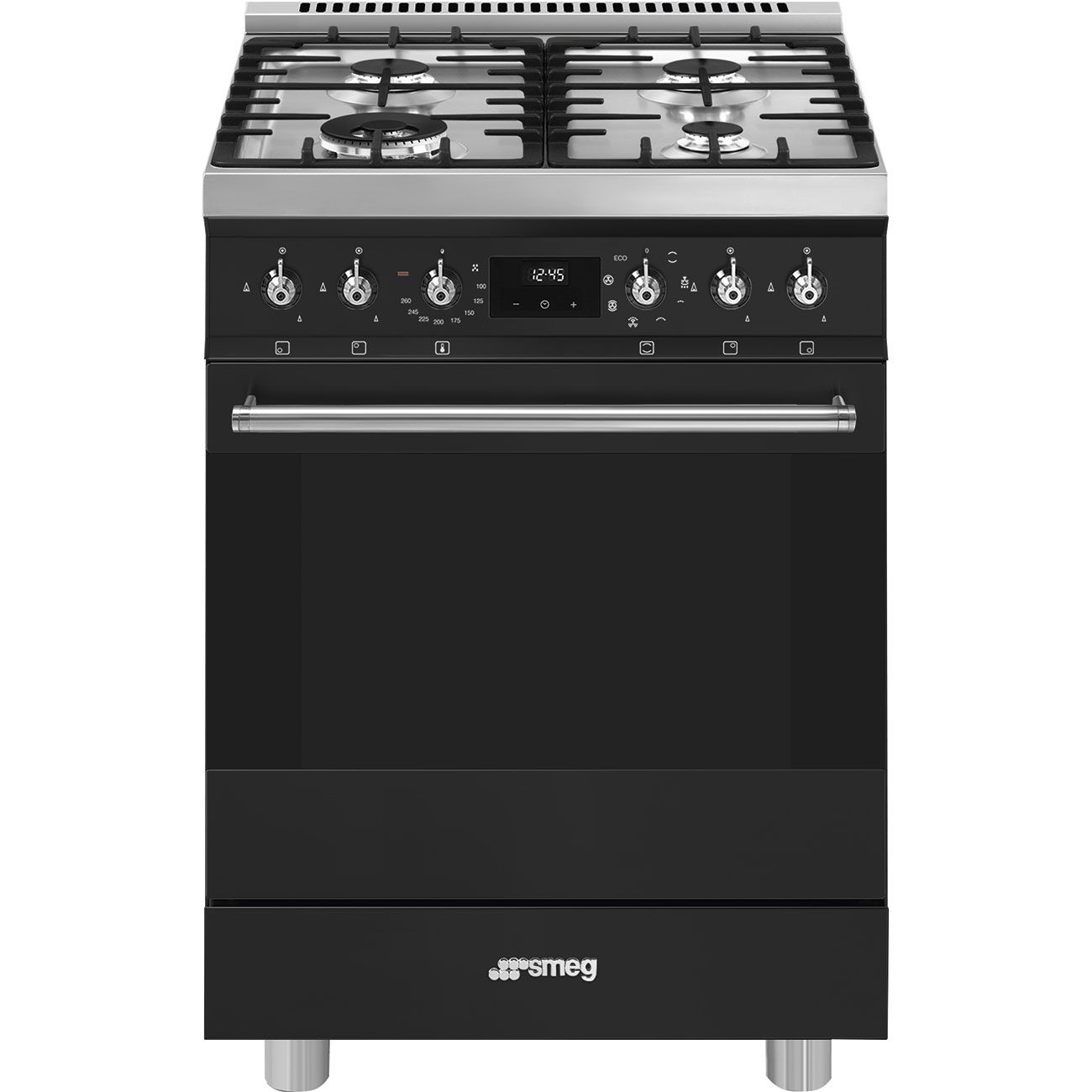 SMEG C6GMMBNLK2 Classici Gas Cooker with Electric Oven - Matte Black