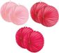 Boland Lampionnen van papier - rond - set van 18x stuks - Dia 22 cm - Versiering - mix van 3 kleuren roze