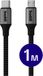 Buddi Flex | USB-C naar Micro-USB Kabel 12W 5V/2.4A | 480Mbps Dataoverdracht | Gevlochten Nylon | 1M | Zwart