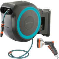 Gardena Wandslangenbox 35 RollUp XL Blauw + Premium Broes