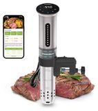 Appareil sous-vide, 1100 W, avec WiFi, contrôle par application, régulation de température 40–90 °C, étanche IPX7, avec indicateur LED