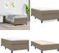 vidaXL Boxspringbedframe, taupe, 90x190 cm, gestoffeerd
