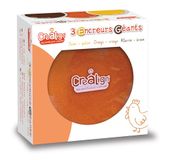 Crea Lign' Cl86 stempel, om te bedrukken, doos met 3 reuzeninktsoorten, rond, oranje/geel/bruin