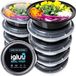 Sans marque Ronds récipients de préparation de repas, 20 pièces, Noir, Plastique, 0,83 l
