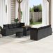 Prolenta Maison Exclusive Tuinset met 11 delen, zwarte polyrotan loungeset