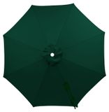 Housse de remplacement pour parasol - Diamètre 3 mètres - Vert foncé