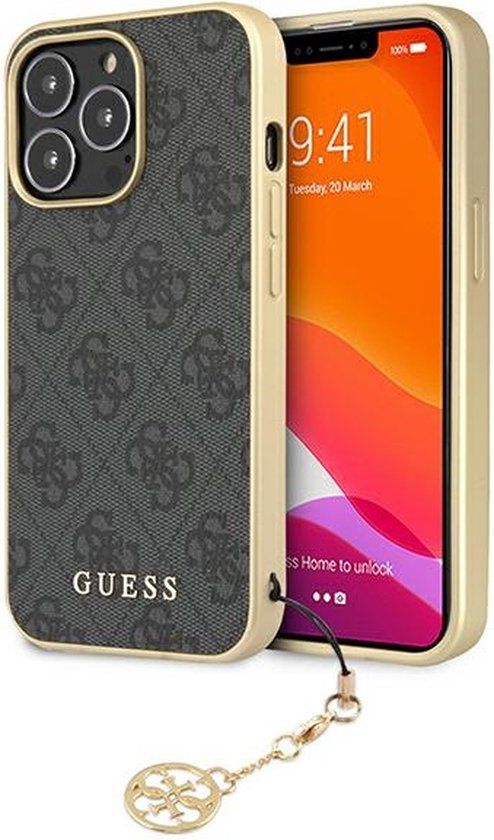 Guess iPhone 13 Pro Max 6,7" hardcase 4G Charms Collection - Grijs