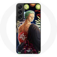 Maniacase Hoesje voor Samsung Galaxy S21 FE One Piece Vrolijk kerstfeest Zoro Anime Manga