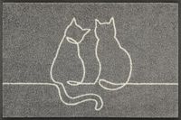 Kleen-Tex Lovetails Deurmat, 50x75cm, voor binnen en buiten, wasbaar, grijs