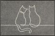 Kleen-Tex Lovetails Deurmat, 50x75cm, voor binnen en buiten, wasbaar, grijs
