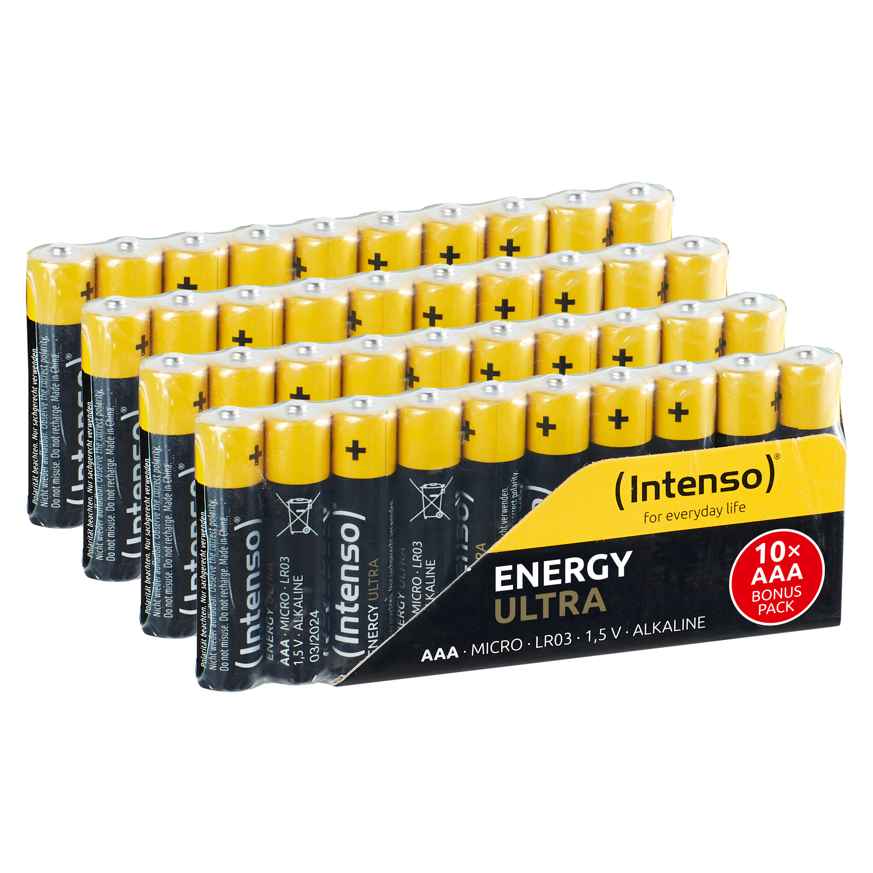 Intenso 7501510 - Energy Ultra Alkaline Batterie AAA Micro 40er-Pack - Batterie