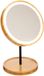 5Five Make-up spiegel met LED verlichting - bamboe - 19 x 31 cm