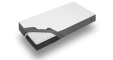 Emma Matrasbeschermer - 140 x 200 cm - cairfull® materiaal (100% polyester) - Wit/Grijs