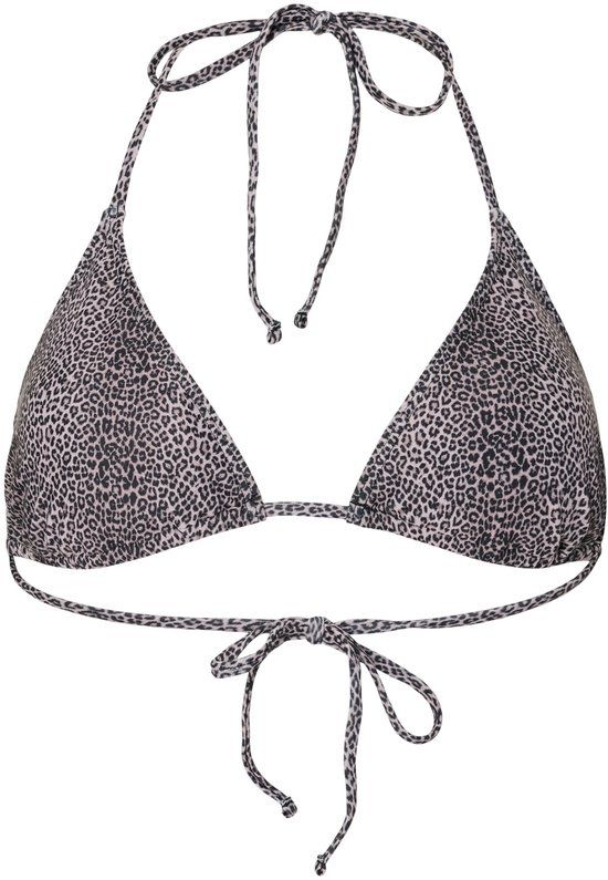 PIECES Dames Triangel Bikinitop PCBAOMI Zwart/Luipaard Print - Maat S