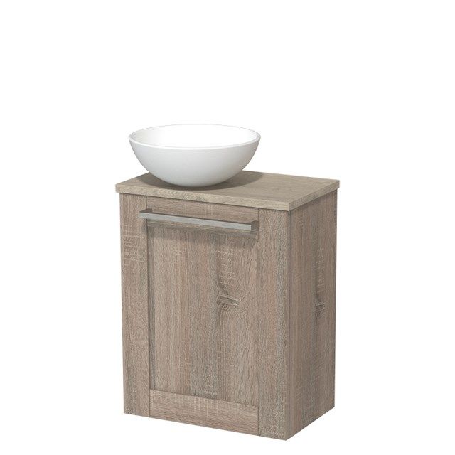 Maxaro Toiletmeubel Modulo Eiken Kader 41 cm Lichtgrijs Eiken