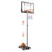 VEVOR Panier de basket extérieur intérieur portable réglable en hauteur 152-213 cm panneau de basket 82 cm sur pied à roulettes avec base de lestage pour adultes enfants entraînement de basket-ball