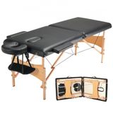 VEVOR Draagbare Massagetafel, 70 cm Breed, 2 Opvouwbare Lichtgewicht Massagetafels, 8-voudig In Hoogte Verstelbaar Salon-Tatoeagebed, Spatafel met Hoofdsteun, Armleuningen, Handpalet en Draagtas, 272 kg