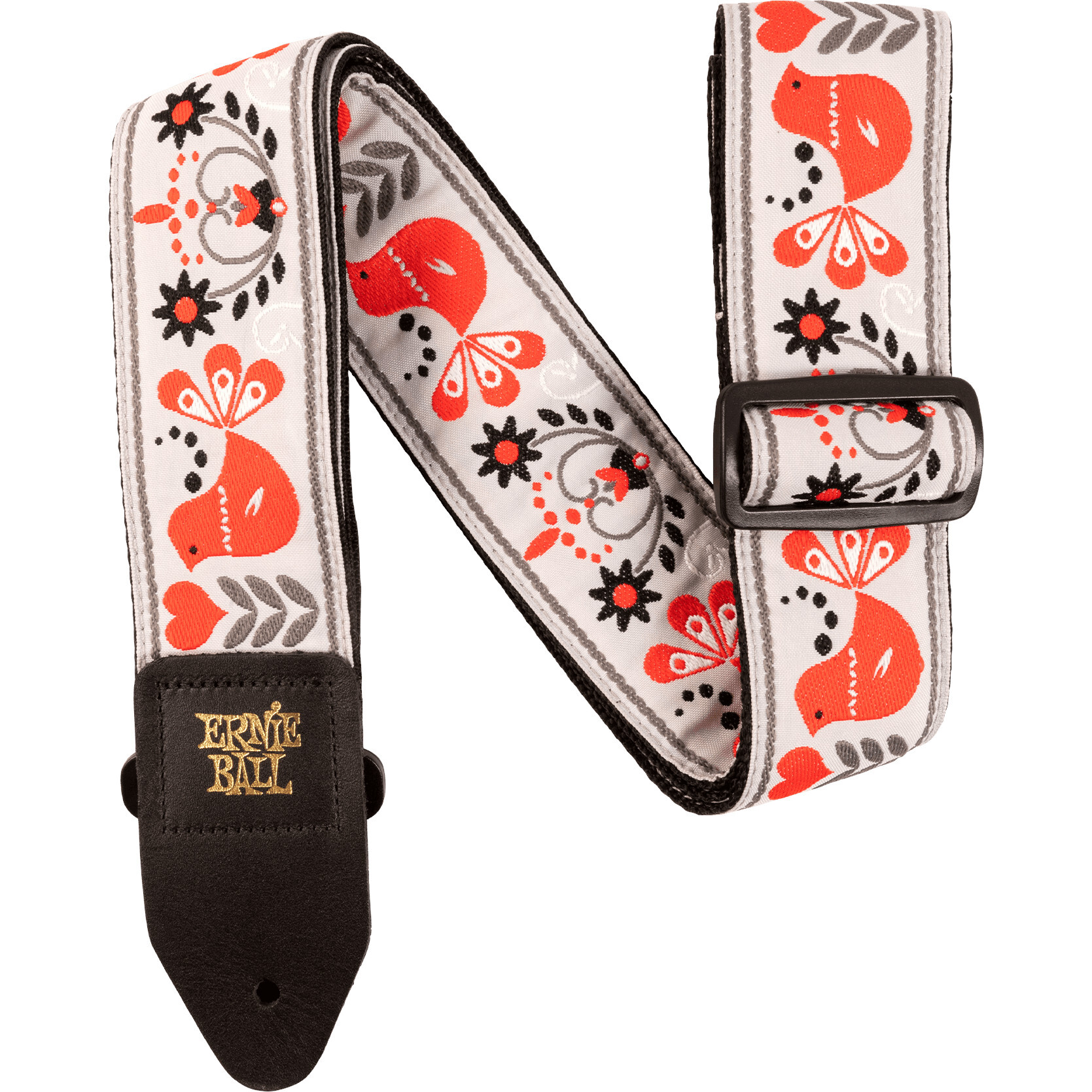 Ernie Ball Classic Jacquard Strap 4689 Red Bird Winter