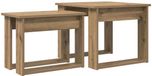 vidaXL Koffietafel Set - 2 stuks - Artisan Eiken - 50 x 52 x 42 cm