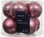 Decoris Kerstballen glas d7 cm vintage roze 8 st