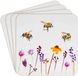 Unyqoos® Set de 4 sous-verres décoratifs avec motif abeille