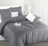 Ibenzoa® Beddengoedset van Microvezel met Luxe Afwerking - 220 x 240 cm, Inclusief Kussenslopen