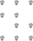 Emuca Set van 10 inbouwschakelaars D21x21, Plastic, Zwart