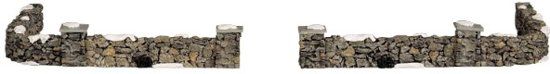 LEMAX Colonial stone wall - Set Of 10 - Kersthuisjes & Kerstdorpen