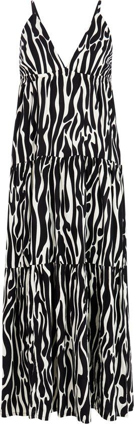 Protest PRTCila Maxi-jurk Dames - Viscose - Dierenprint - Mouwloos - V-hals - Wit - XXL