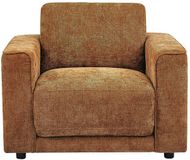 Vente-unique Fauteuil in gestructureerde terracotta stof NETUSO