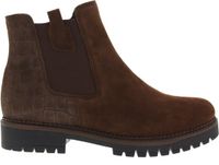 Gabor Bottines femme 8024.01 Marron foncé nubuck Coupe large Fermeture éclair