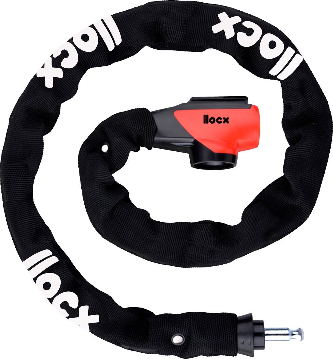 LLOCX.CO LLOCX Insteekslot 1 Meter + 2 Sleutels - 7mm RVS - Rood